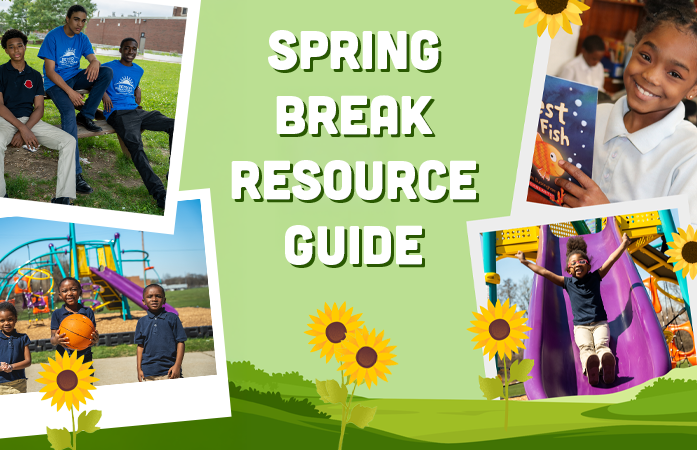  students doing activities outside